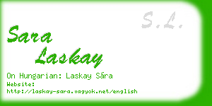 sara laskay business card